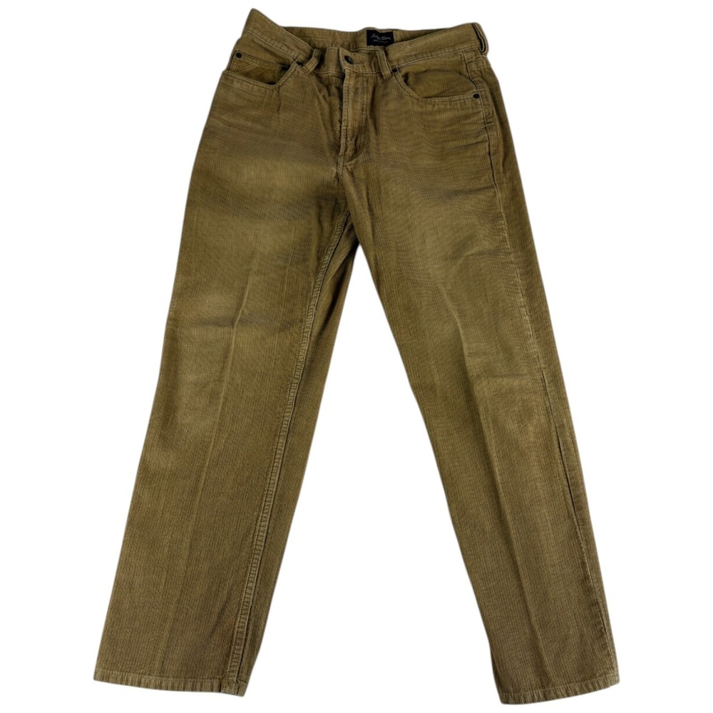 Indigo Palms Authentic Corduroy Pants Men 33x30 (32x29.5) Brown Logo Classic Fit